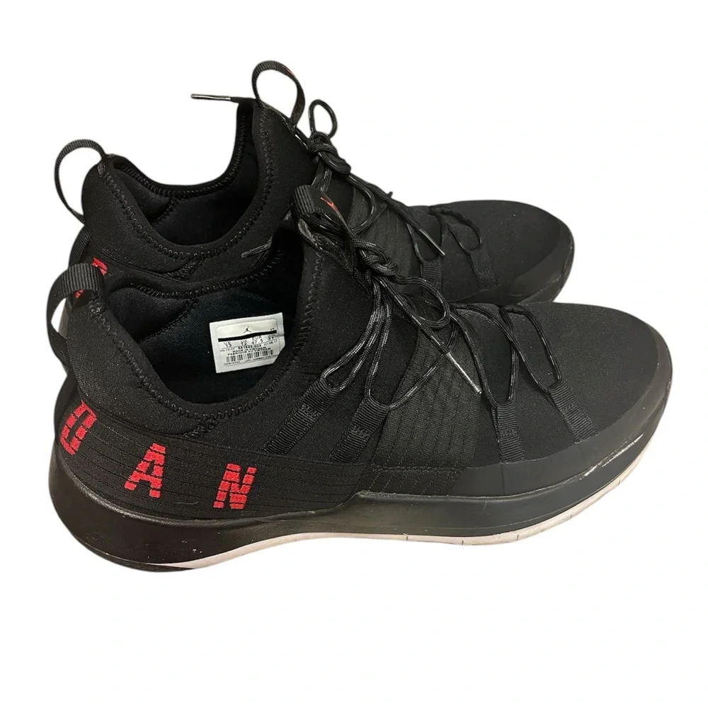Jordan Men's Red and Black Sneakers